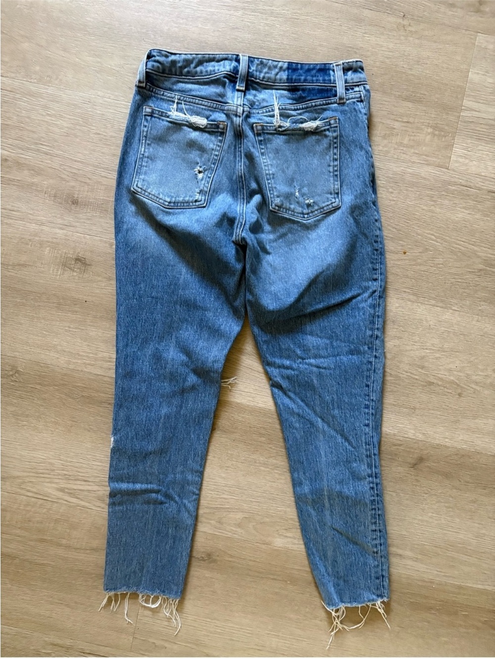 Abercrombie & Fitch Distressed Light Blue Skinny Jeans High Rise - Picture 2 of 3